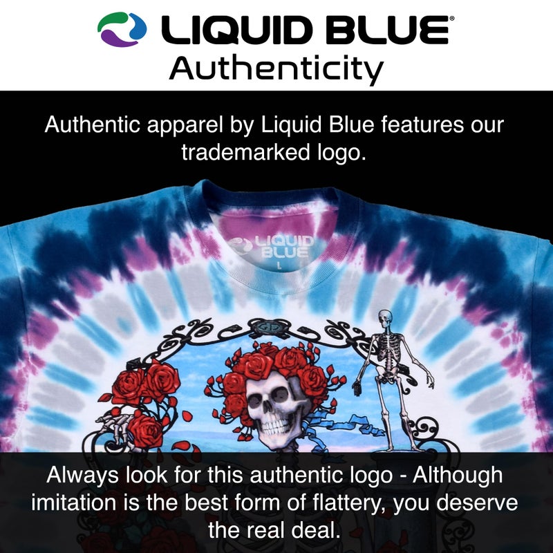 Liquid Blue Grateful Dead 30th Anniversary Band Tee â€“ Tie Dye Short Sleeve T-Shirt, Vintage Concert Shirt for Men & Women, M - Image 4